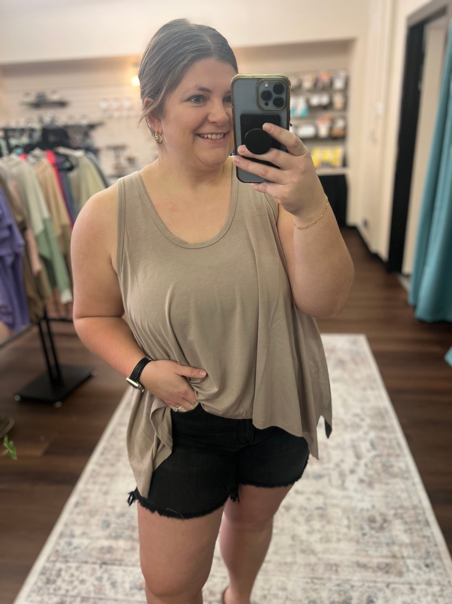 Oversized Shark Bite Tank - 6 Colors