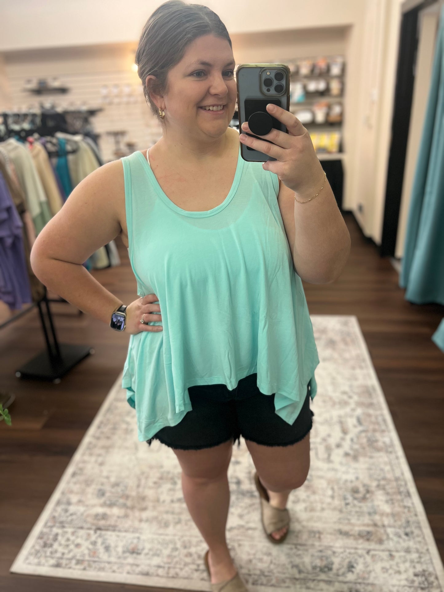 Oversized Shark Bite Tank - 6 Colors
