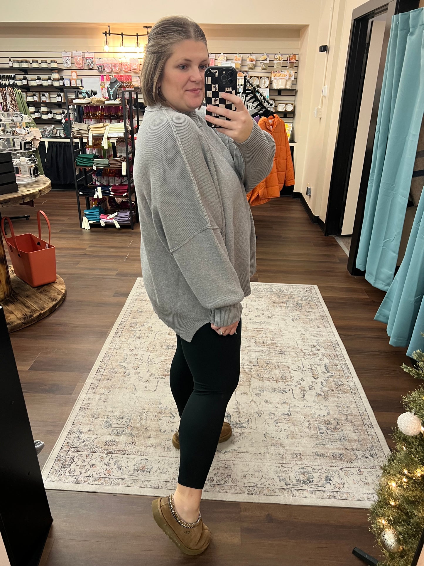 Heather Grey Oversized Sweater