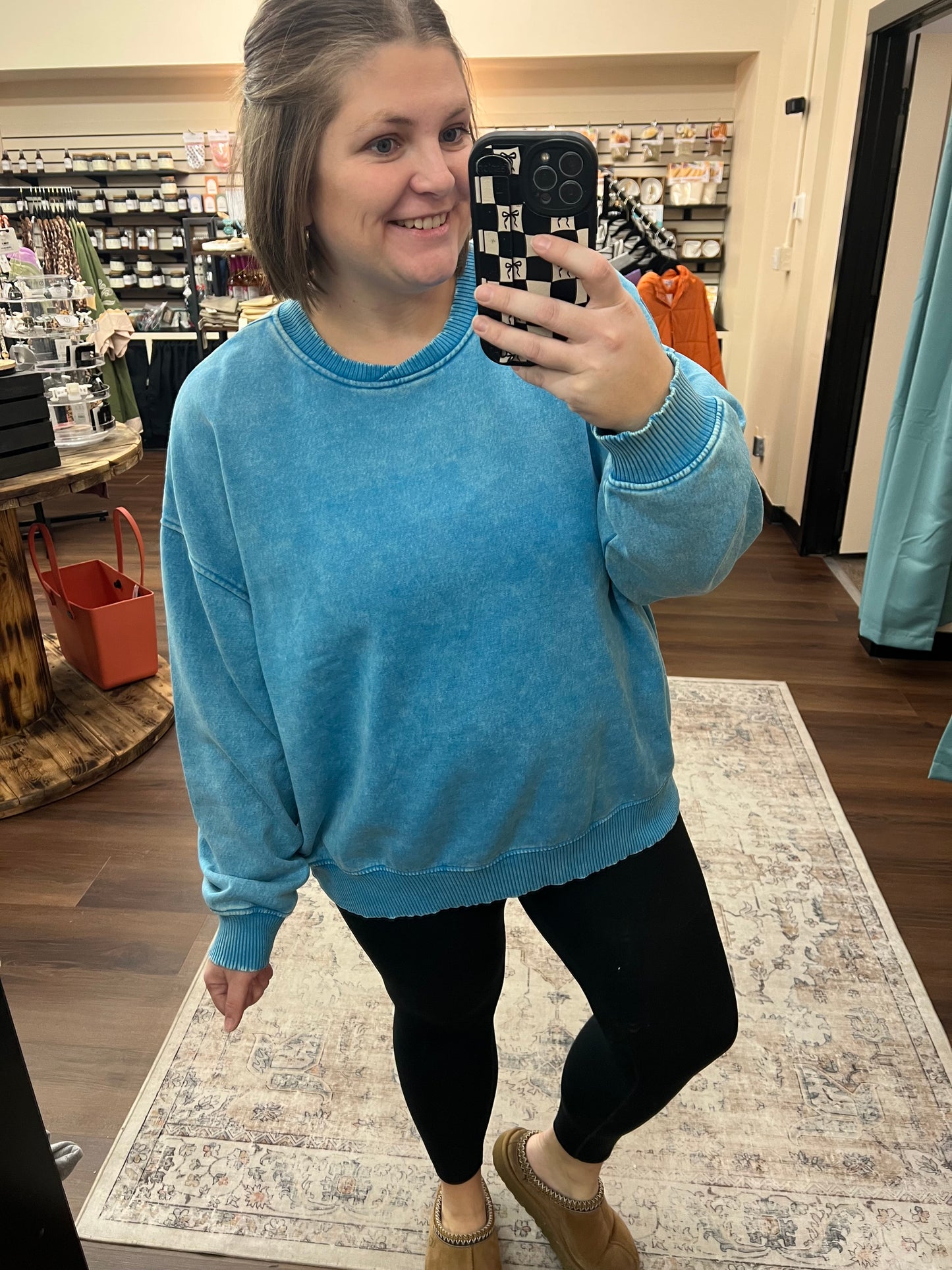 Acid Wash Fleece Pullover - 2 Colors