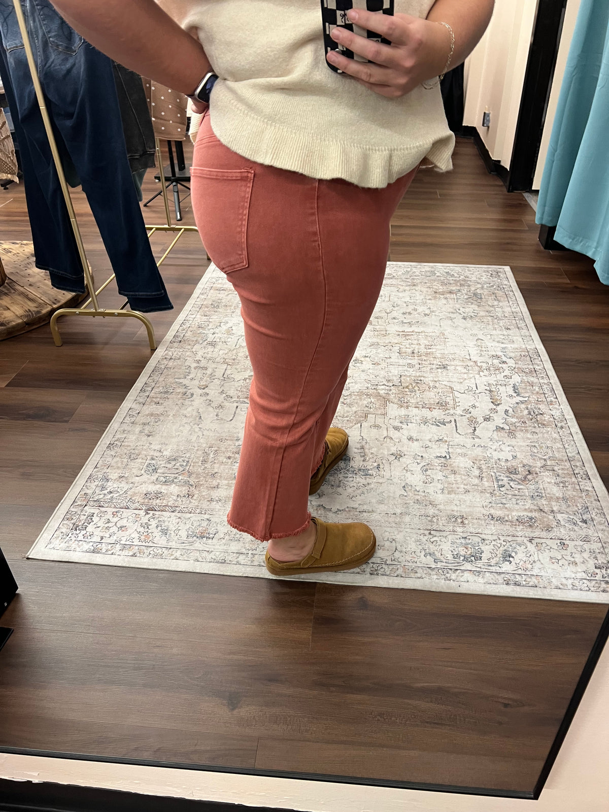 Bootcut Cropped Pant - Cabernet