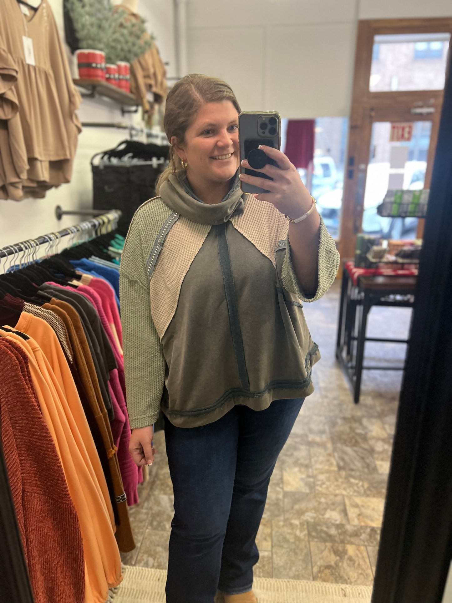 Vintage Moss Turtle Neck Pullover