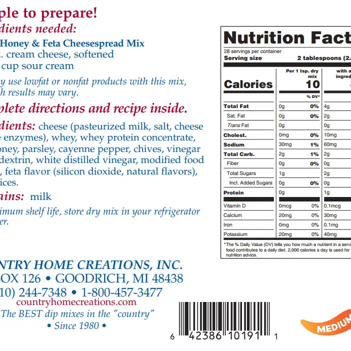 Hot Honey & Feta Cheesespead Mix