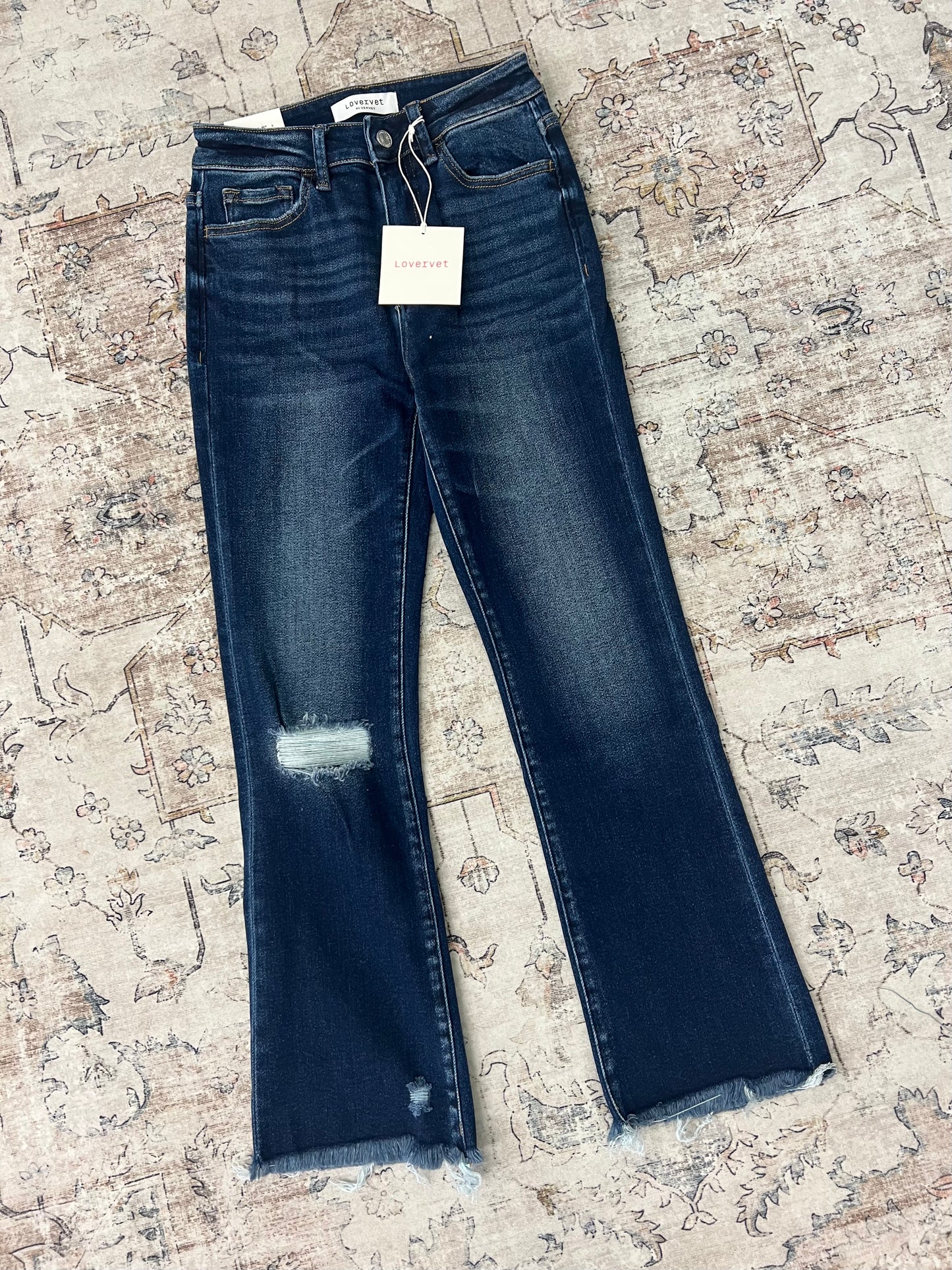 Kick Flare Distressed Jean