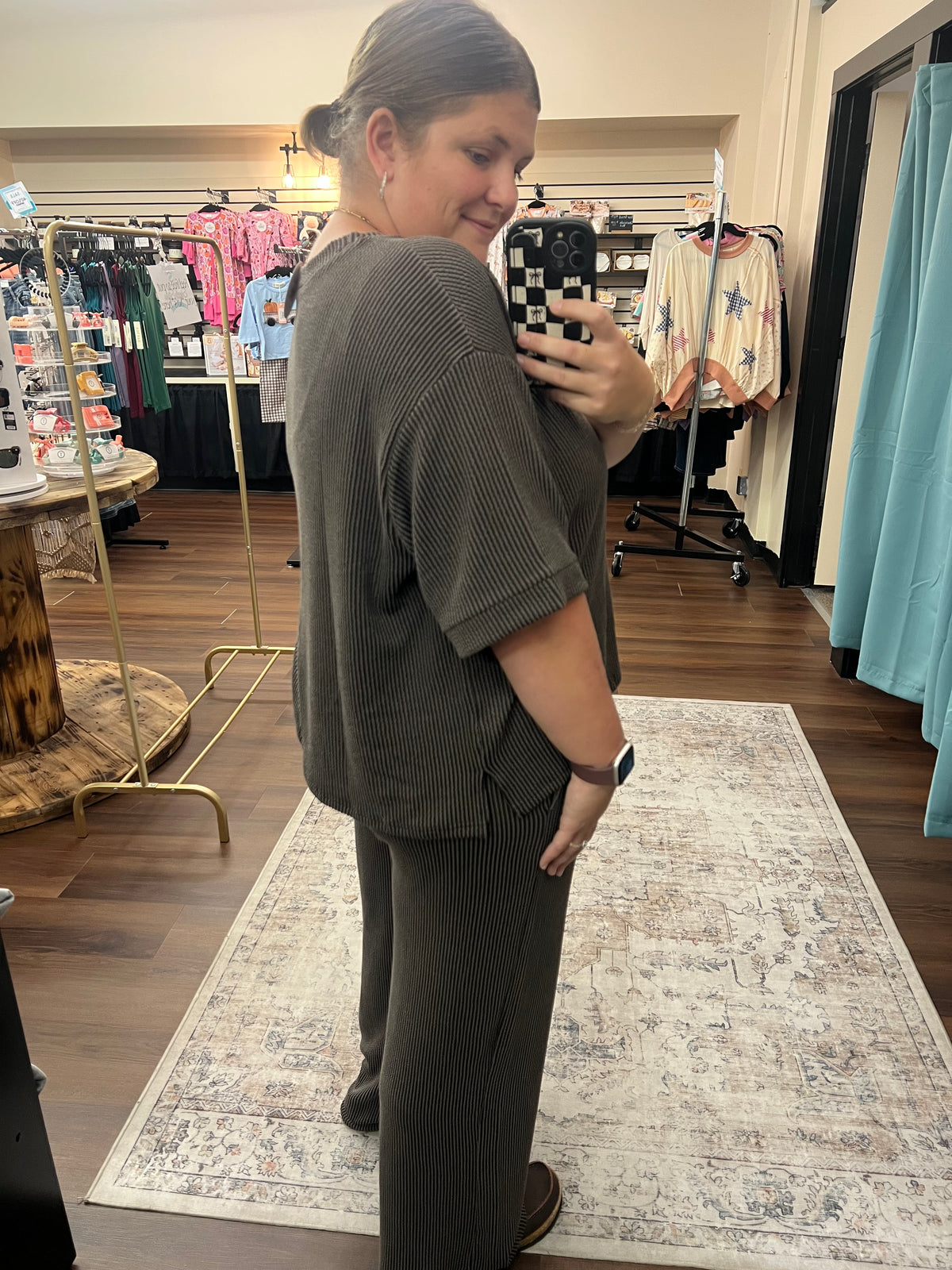 Espresso Ribbed Pant Set