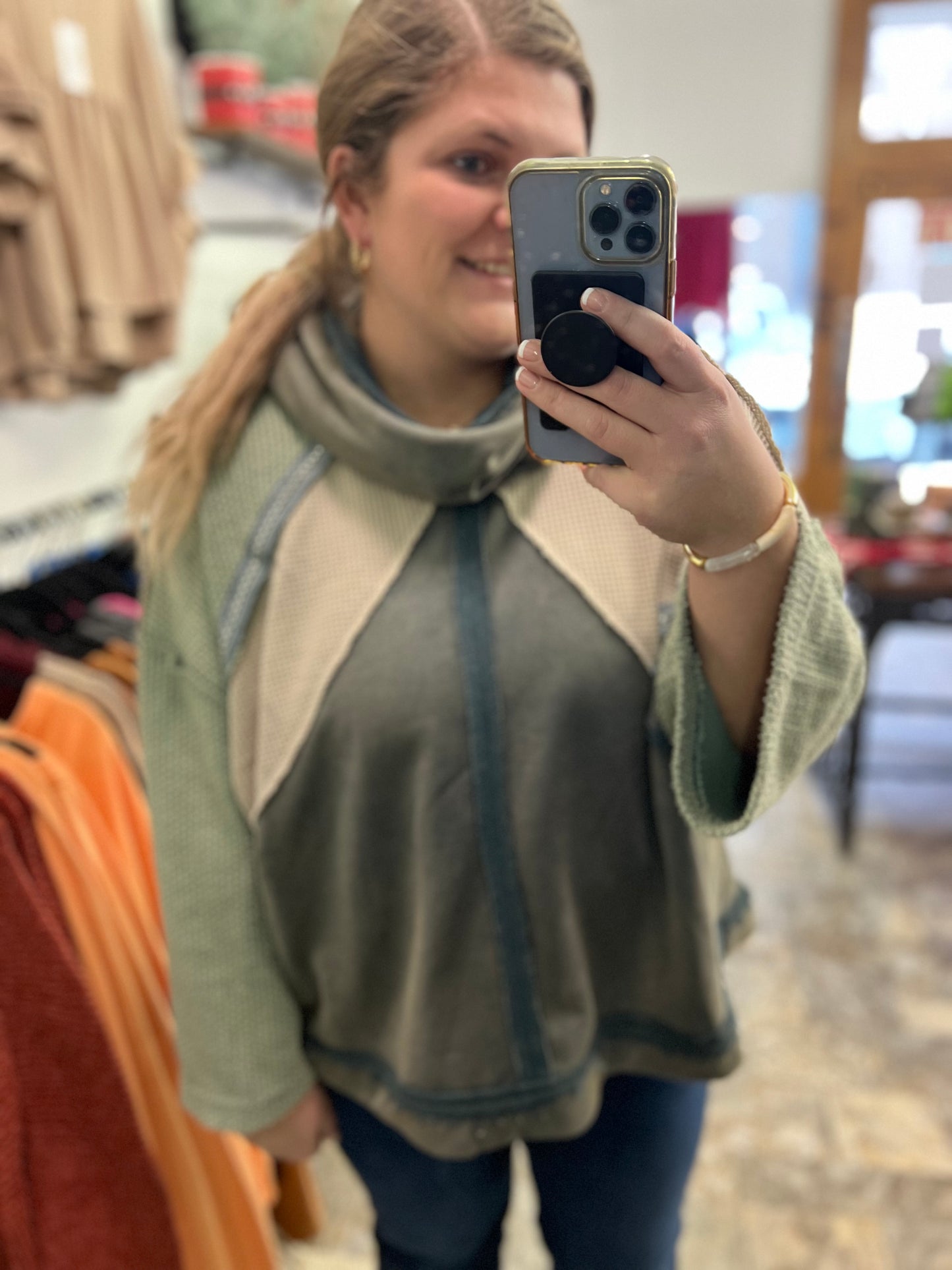Vintage Moss Turtle Neck Pullover