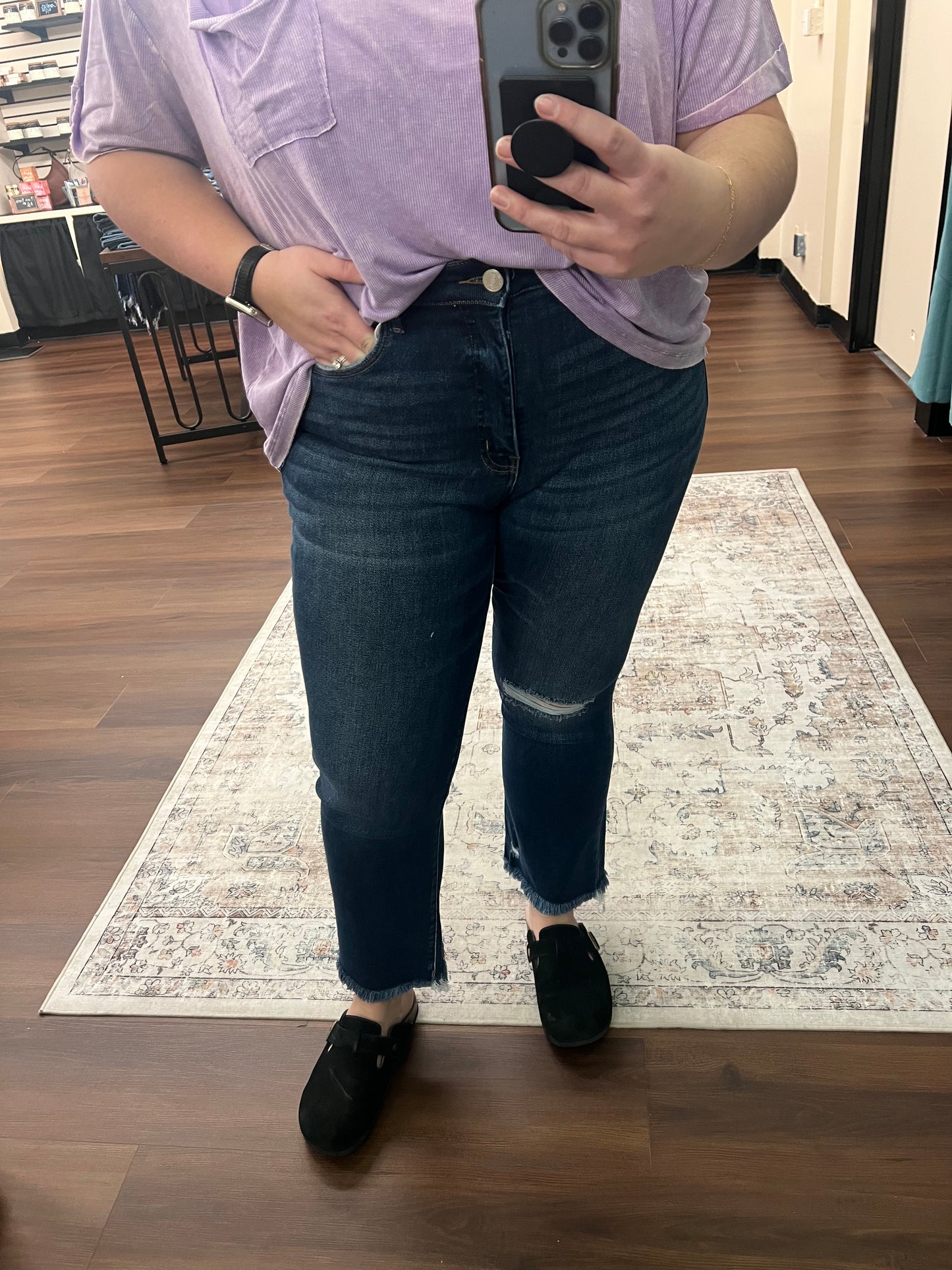 Kick Flare Distressed Jean