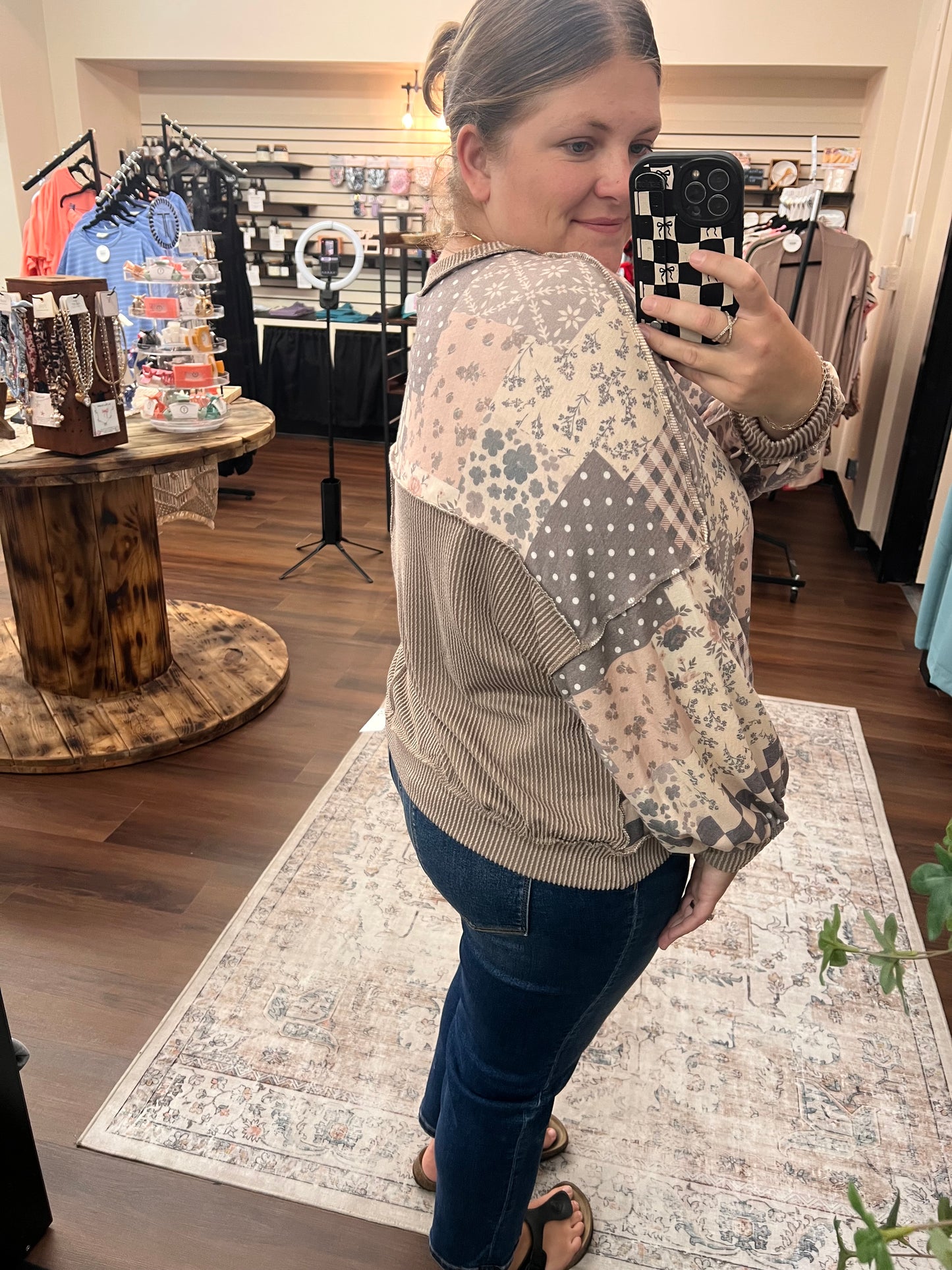 Mocha Pattern Pullover