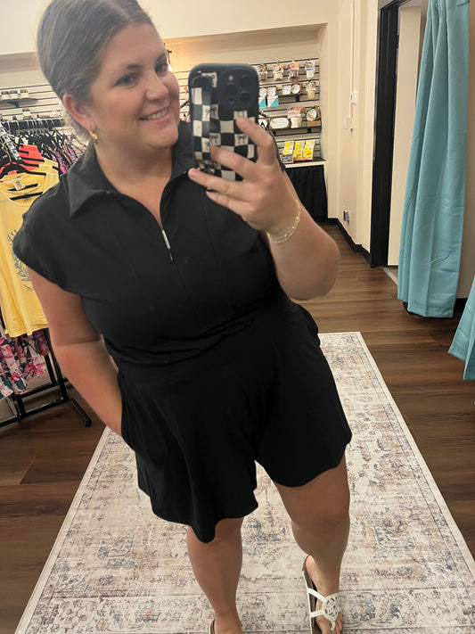 Active Black Romper