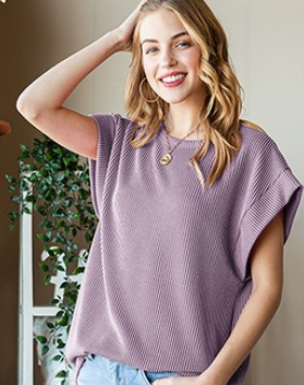 Dolman Ribbed Tee - 3 Colors