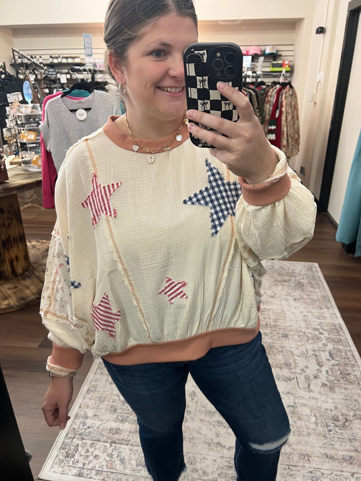 Star Patches Pullover
