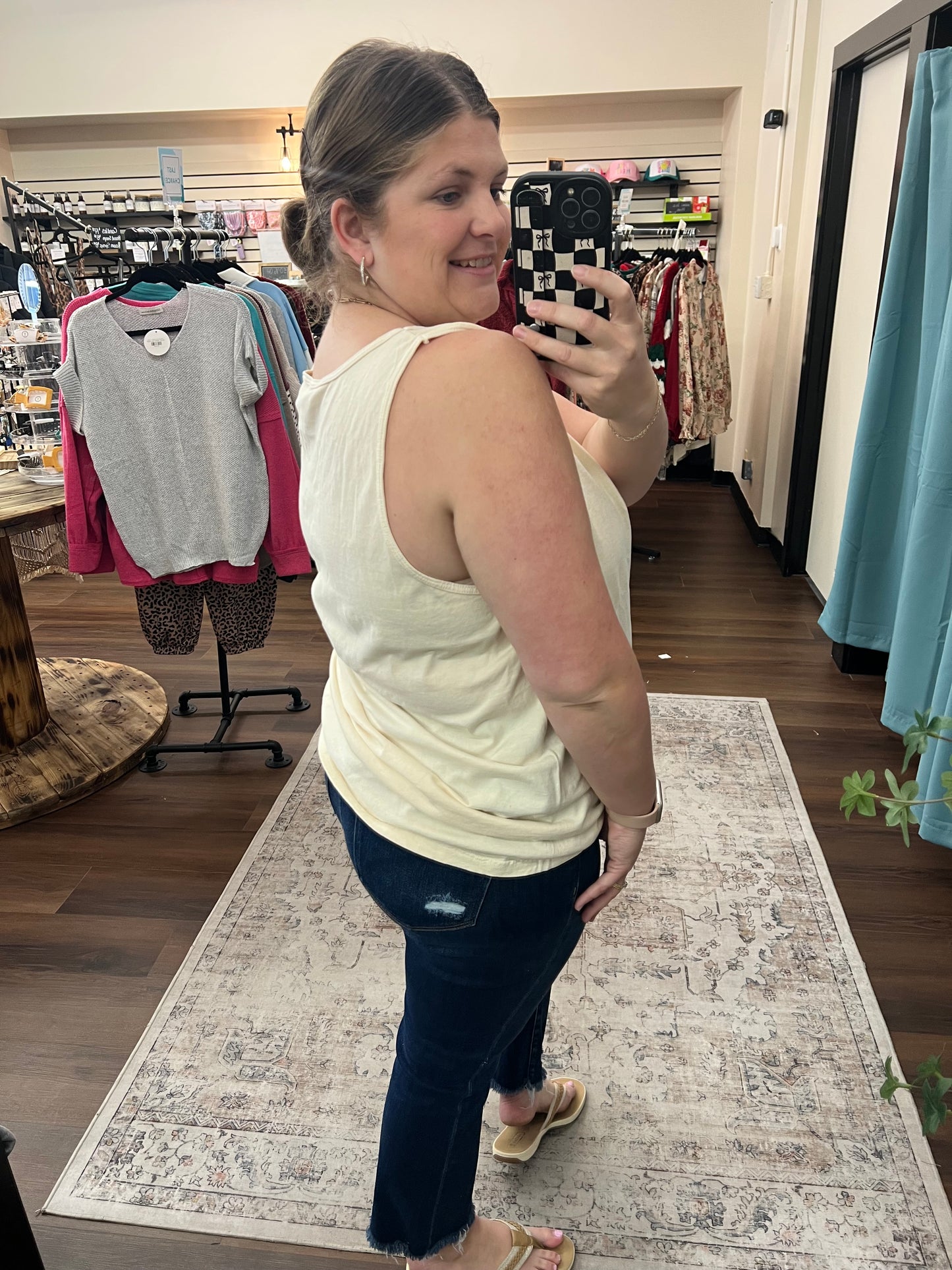 Embroidered USA Tank