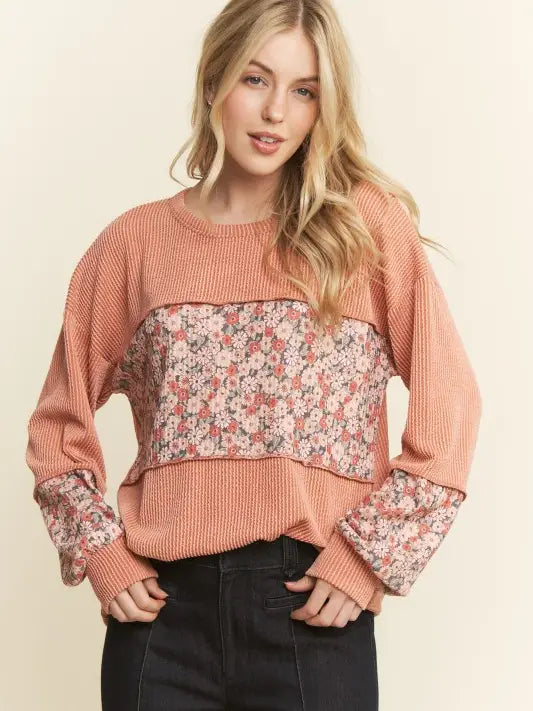 Peachy Floral Long Sleeve