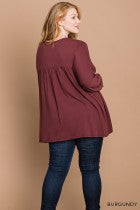 Burgundy Knit Top