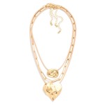 Hammered Heart Necklace