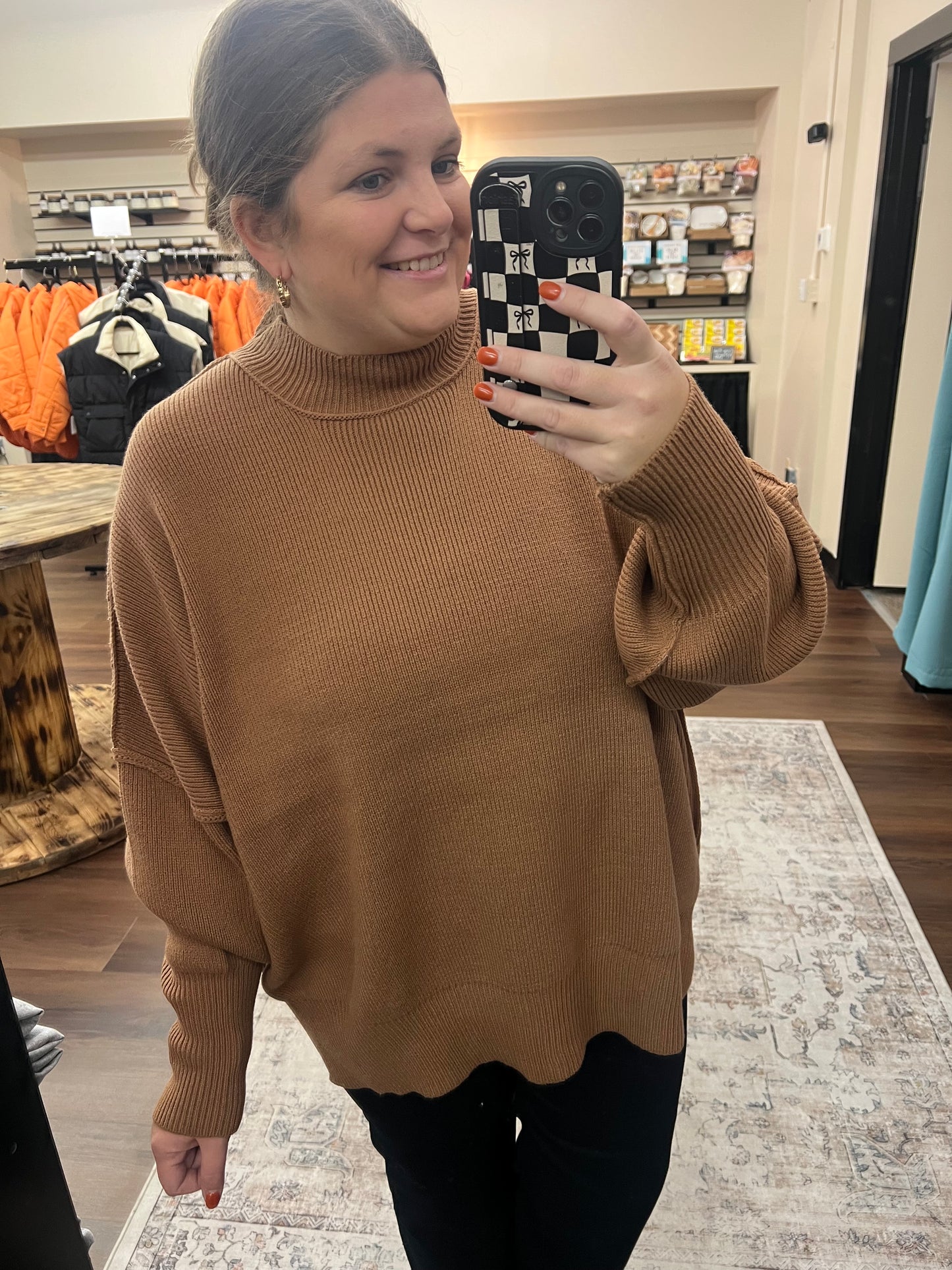 Camel Oversized Sweater
