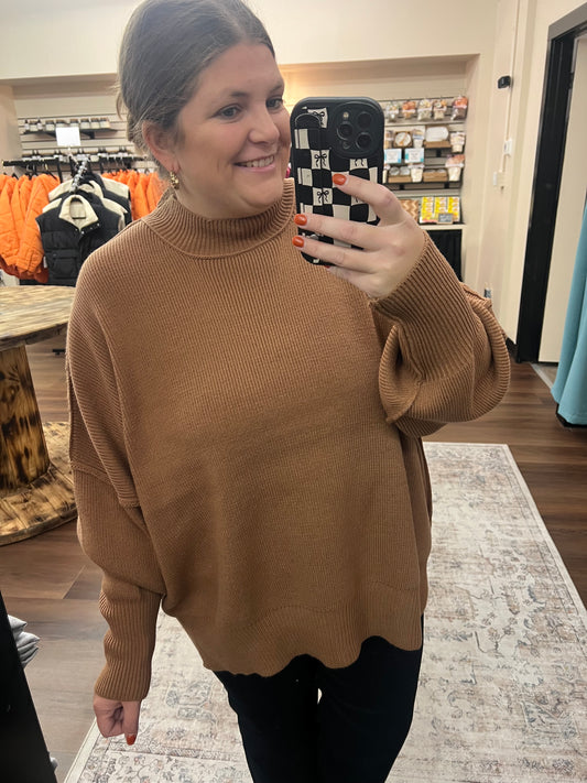 Camel Oversized Sweater