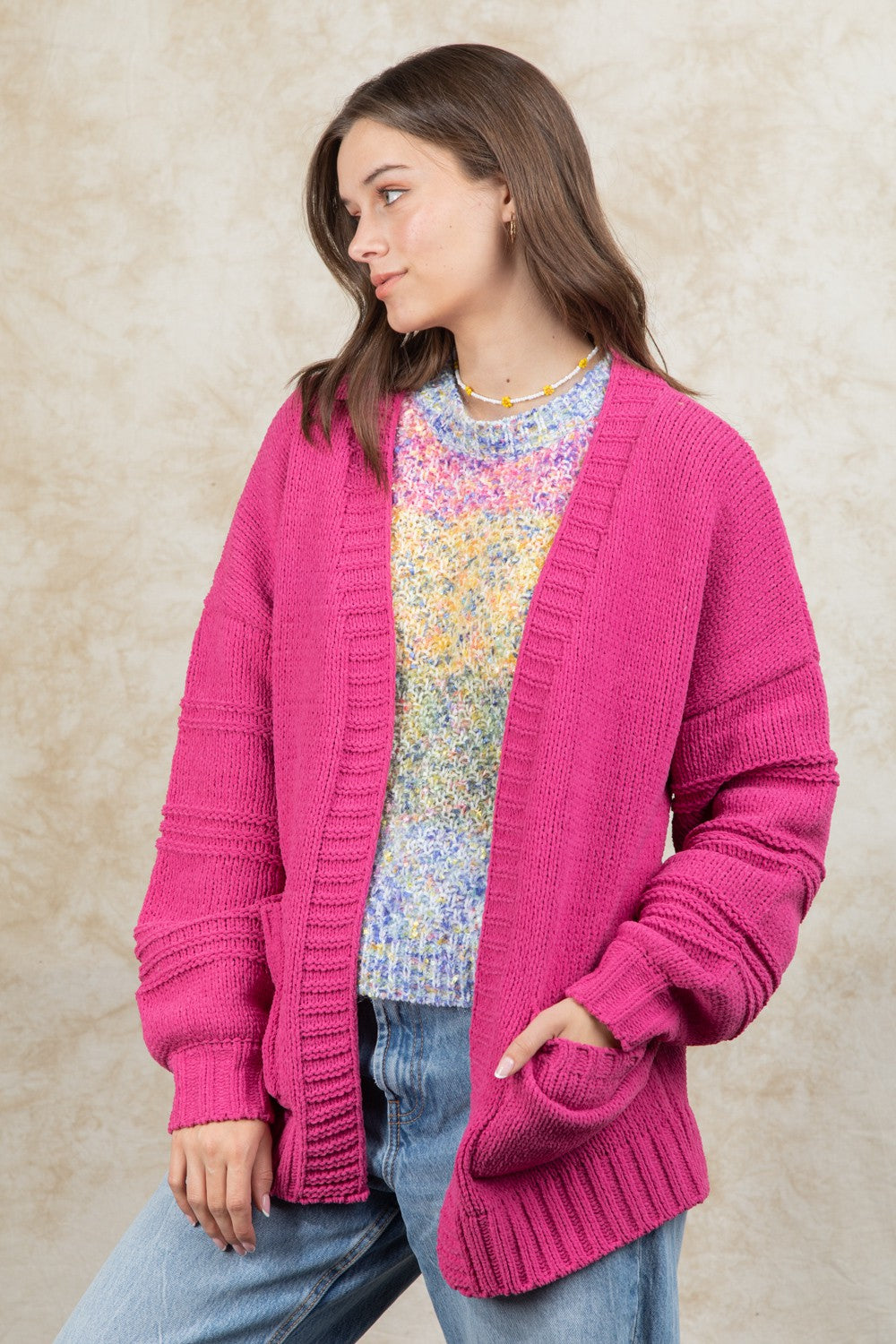 PINK Chunky Cardigan