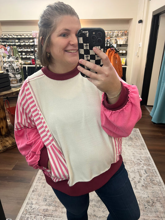 Pink Polar Fleece Sweatshirt