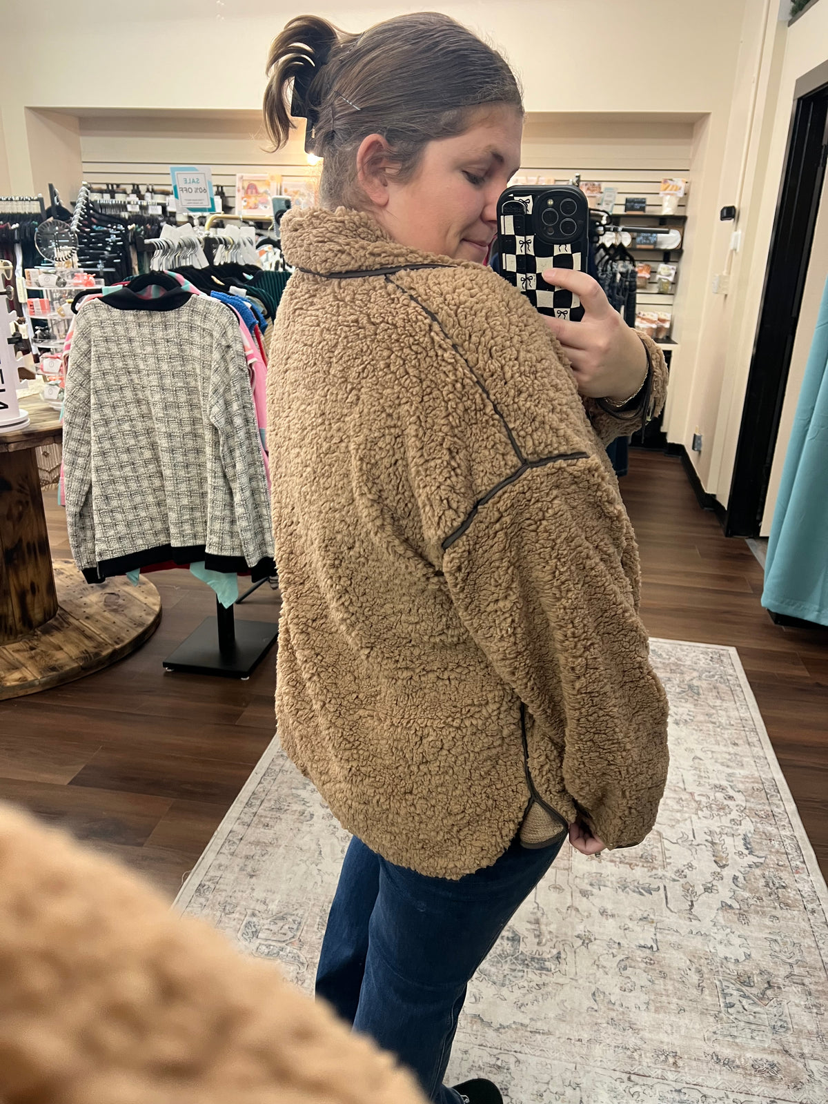 Mocha Sherpa Fleece Jacket