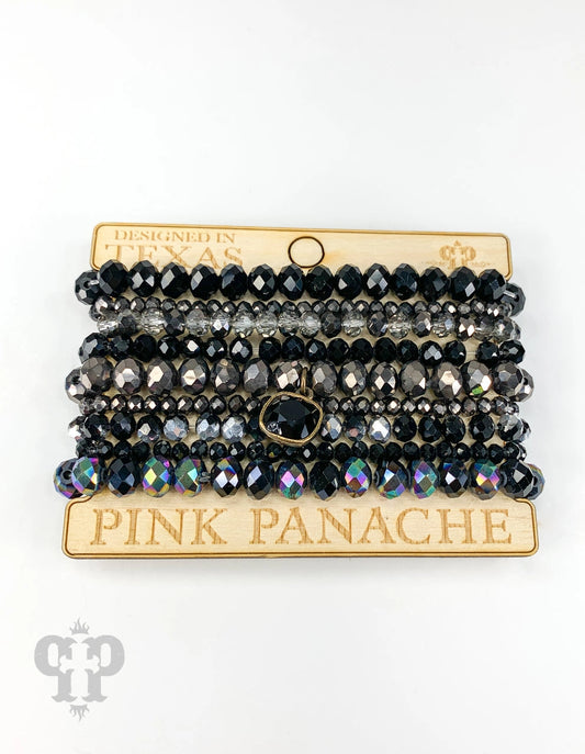 Black 9 Piece Bracelet Set