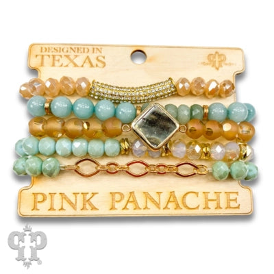 Green Charm Bracelet Set