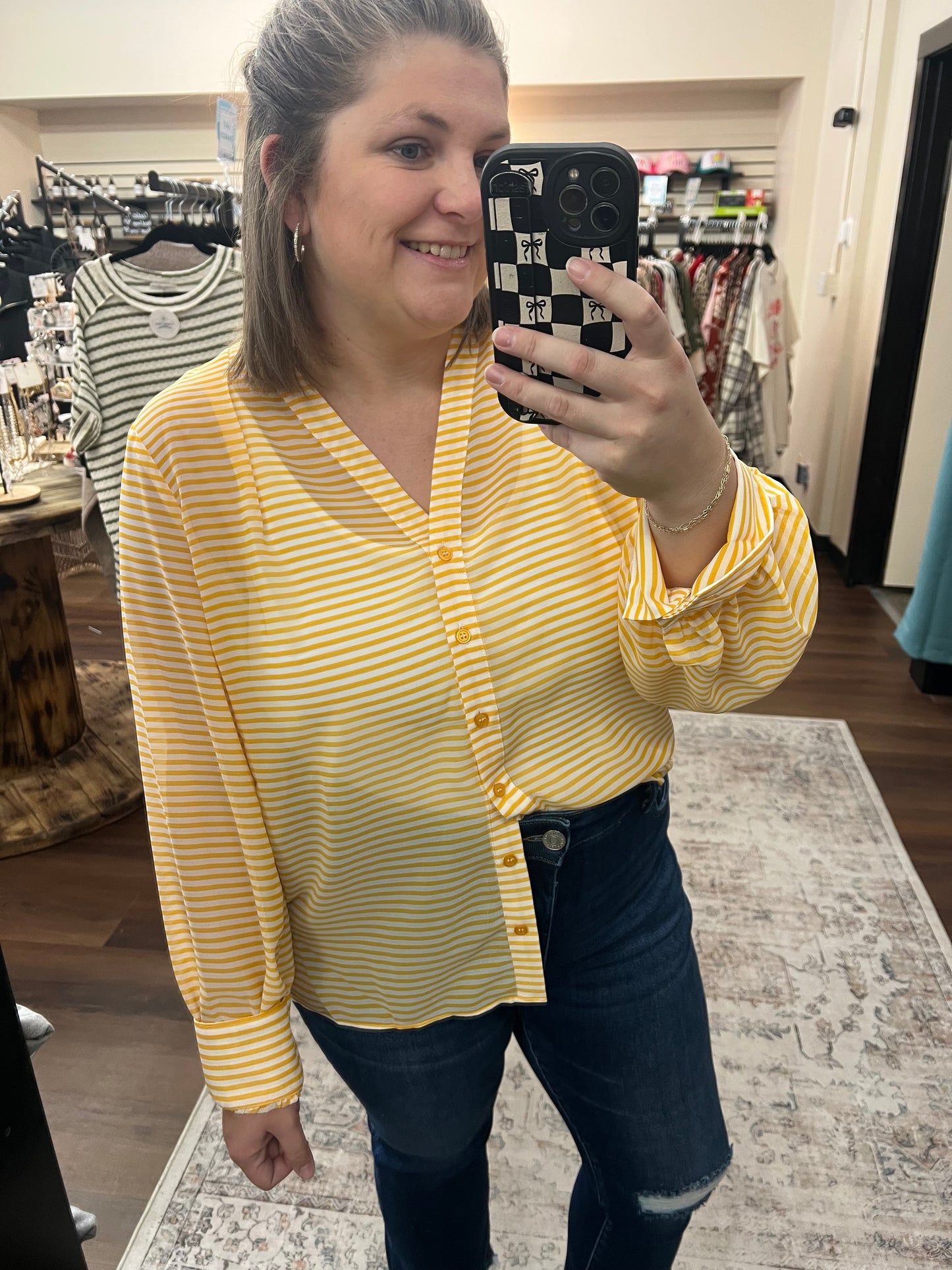 Lightweight Striped Blouse