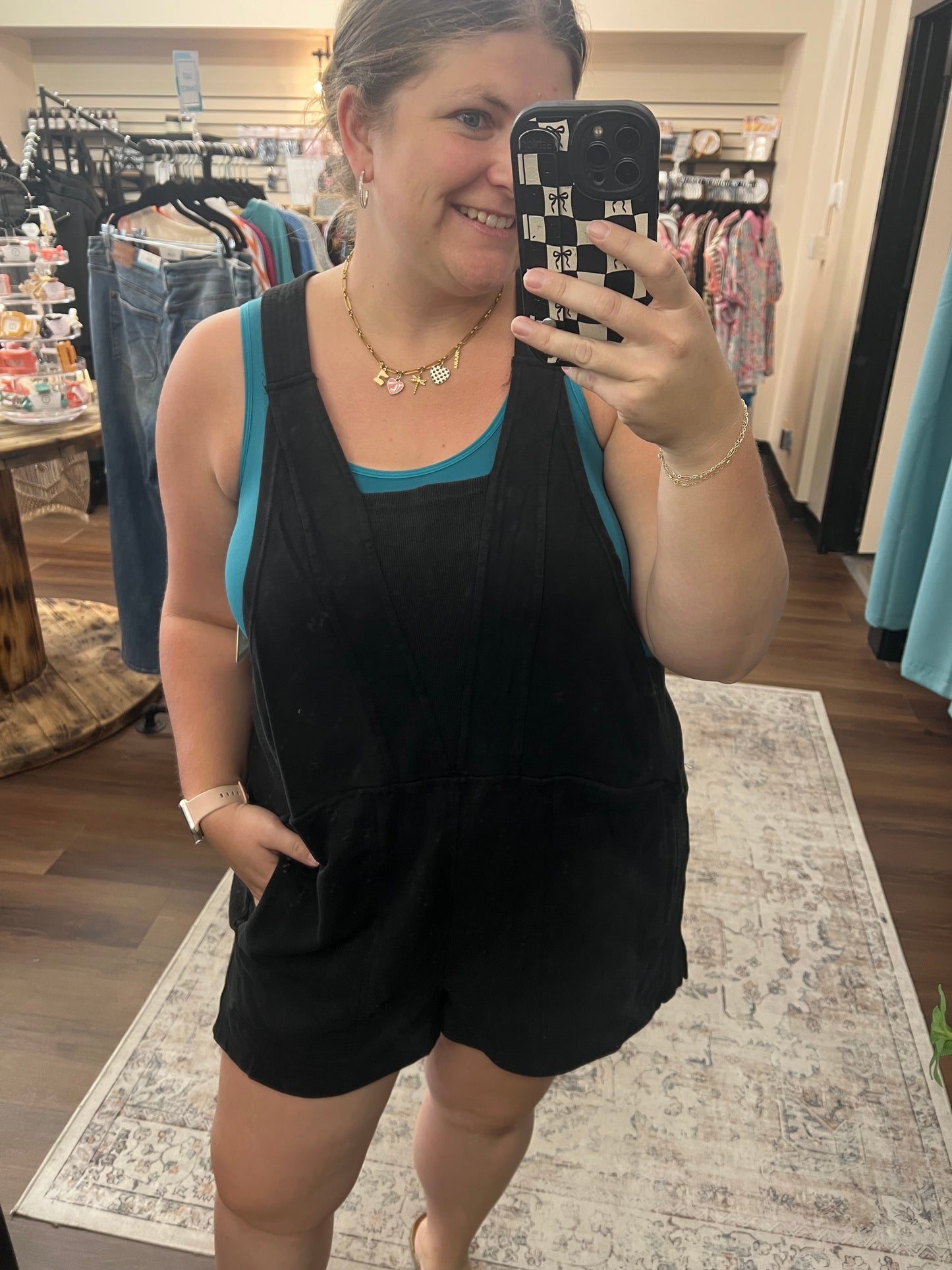 Beach Please Romper - Black
