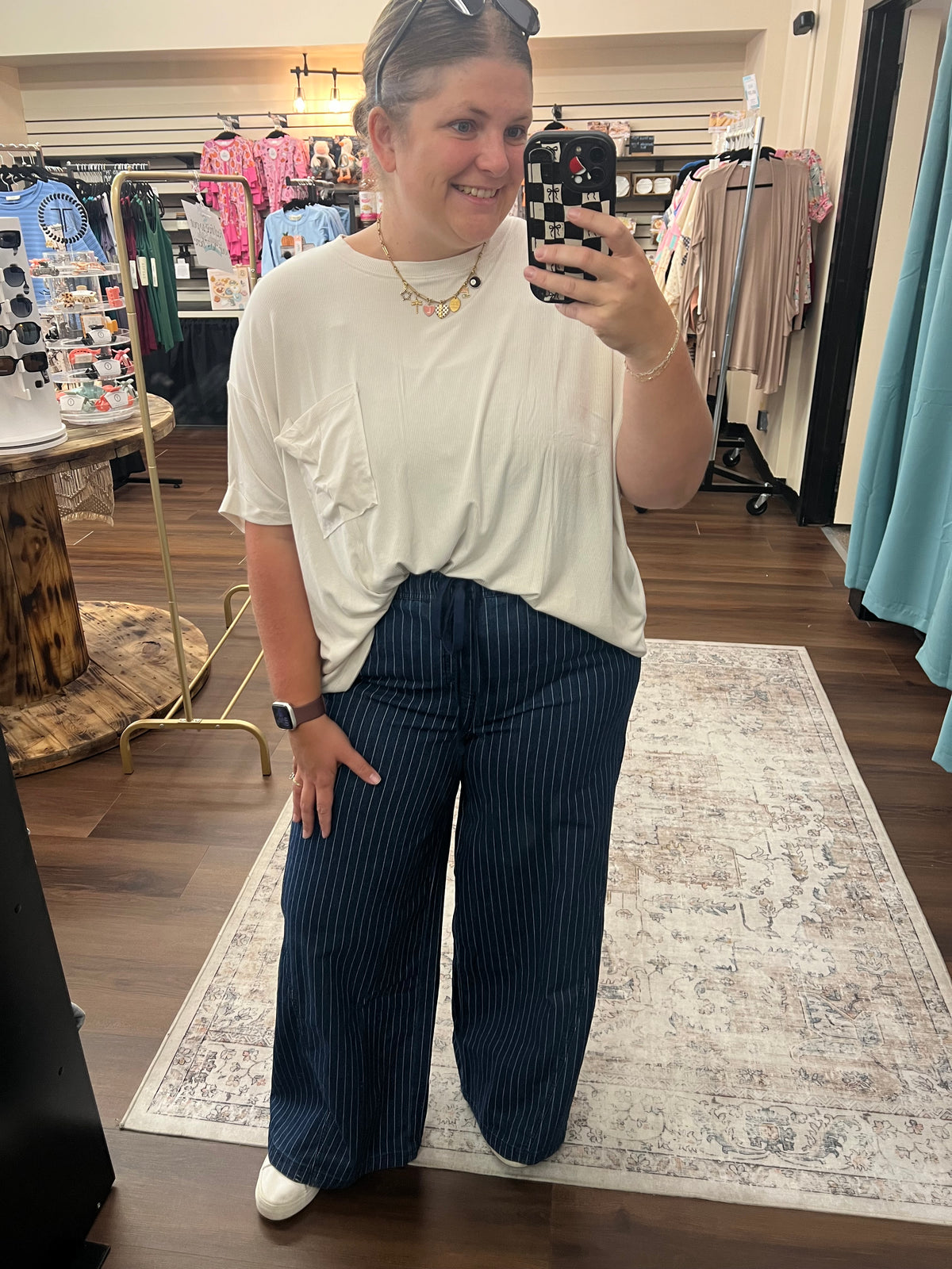 Denim Striped Pant