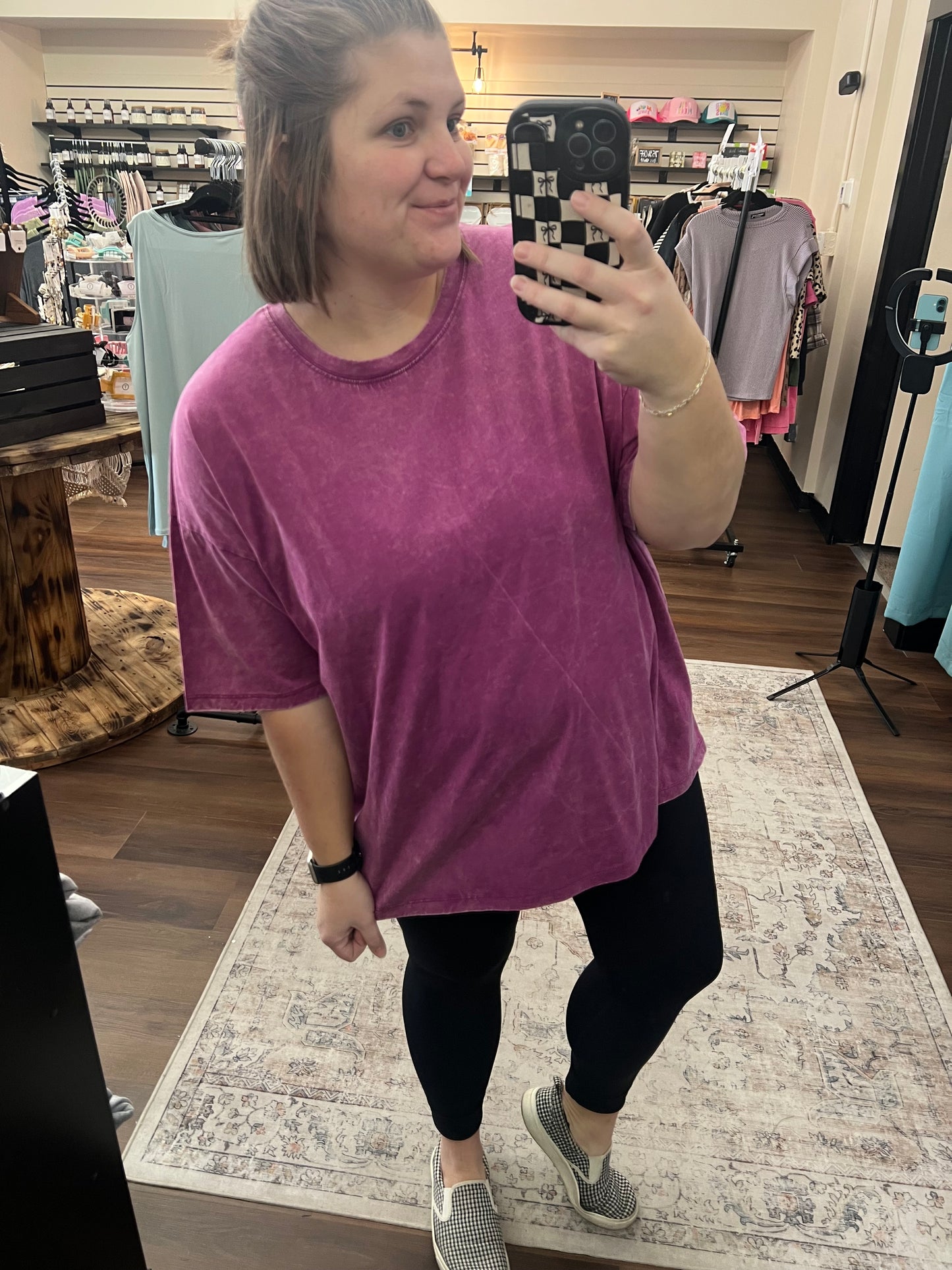 Acid Wash Oversized Tee