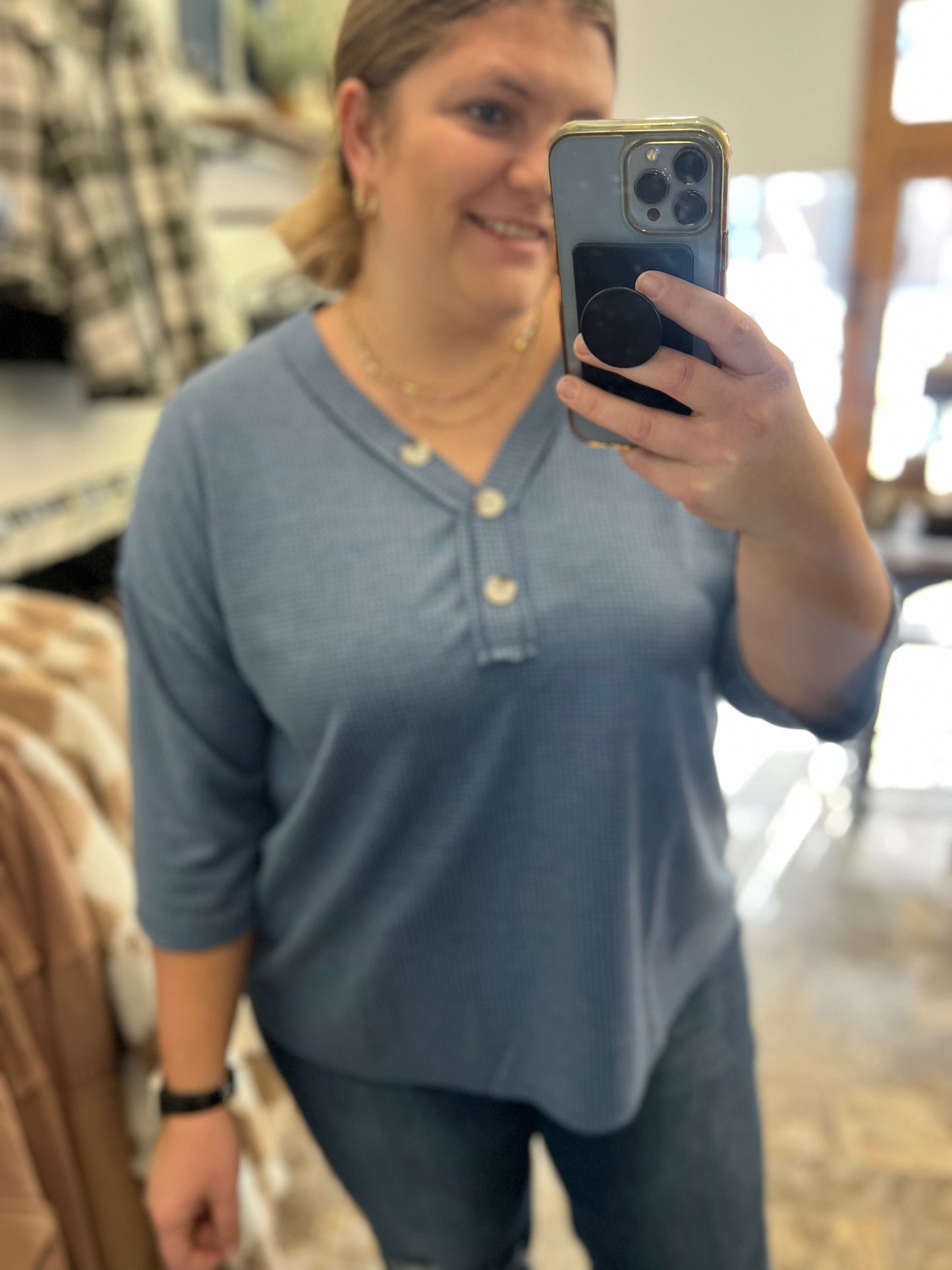 Grace Knit Top Navy