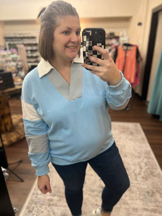 Sky Collared Pullover