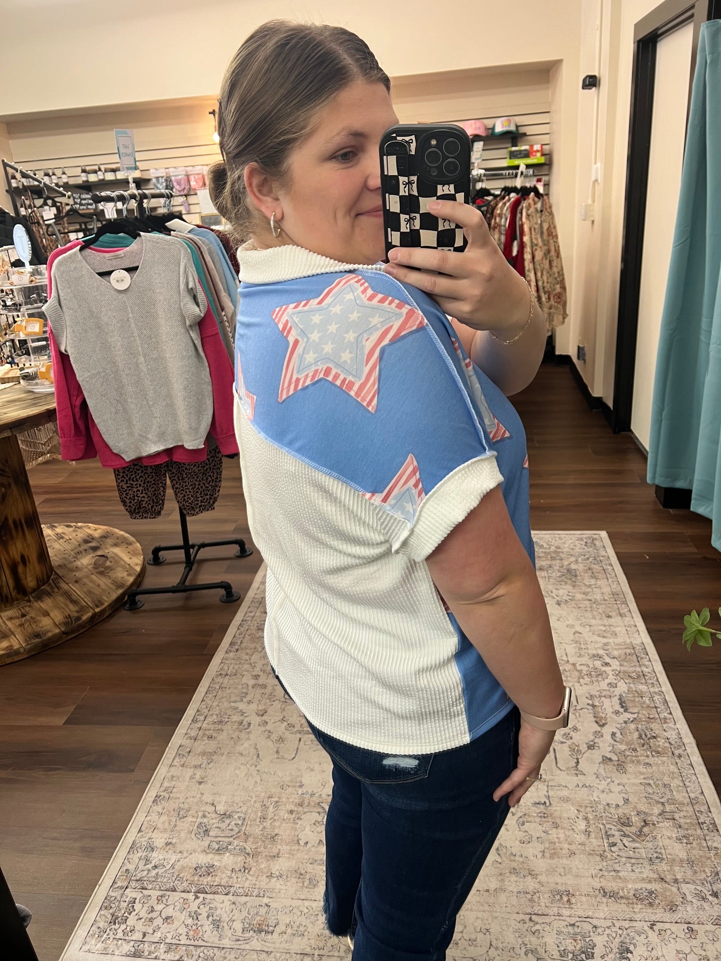 Stars & Striped Collared Tee