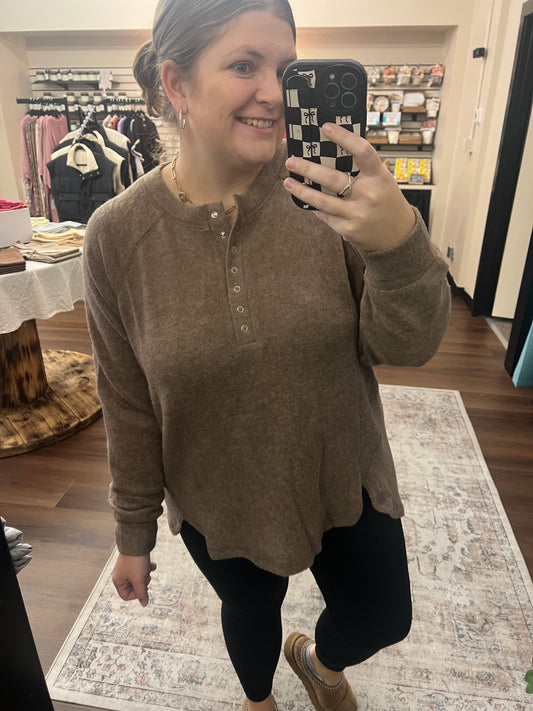 Soft Brushed Henley - 2 Colors