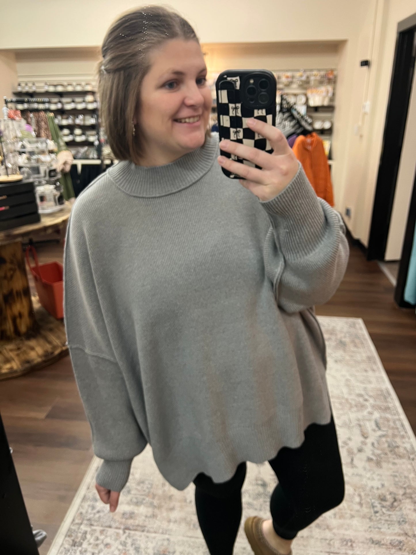 Heather Grey Oversized Sweater