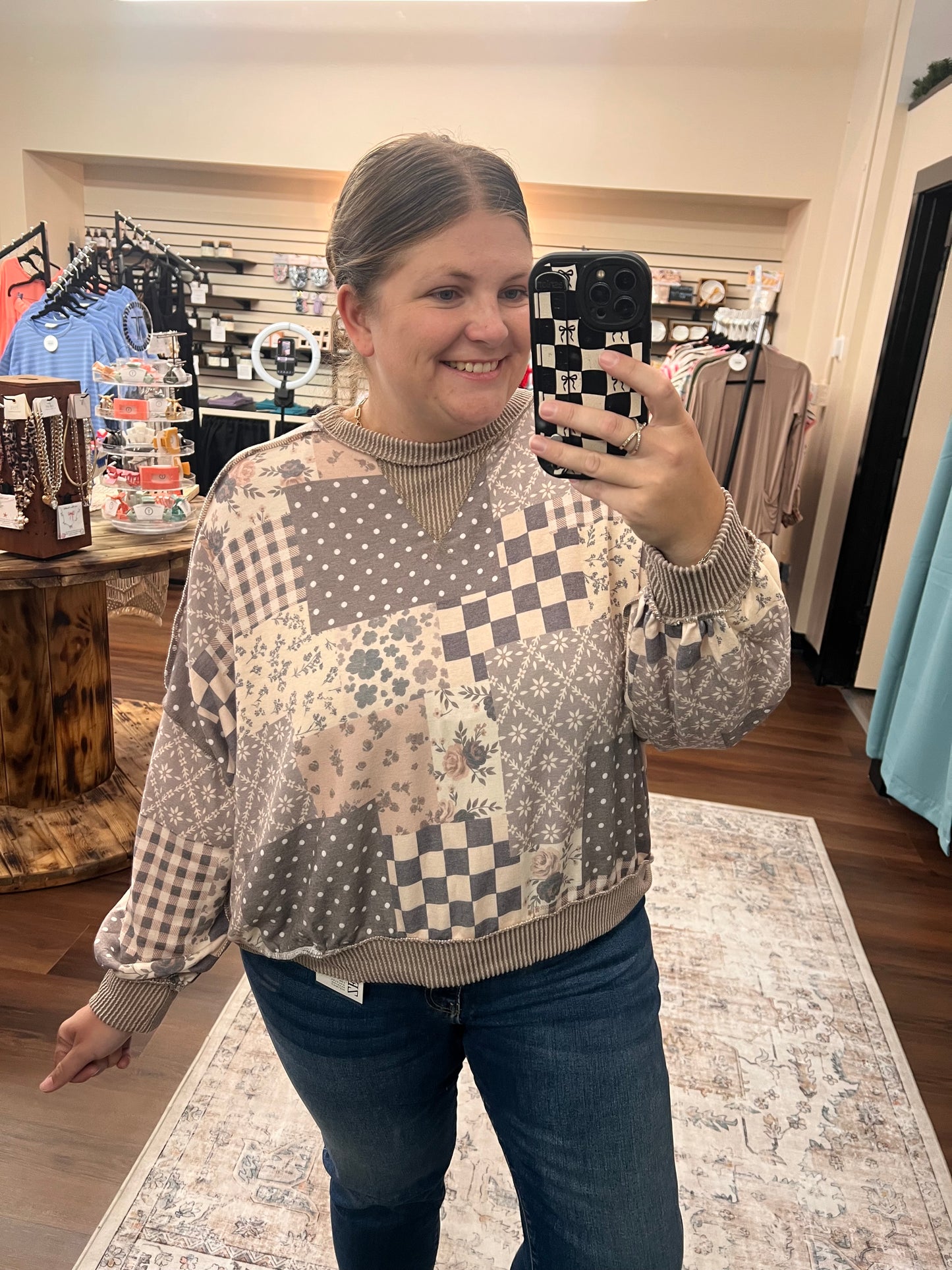 Mocha Pattern Pullover