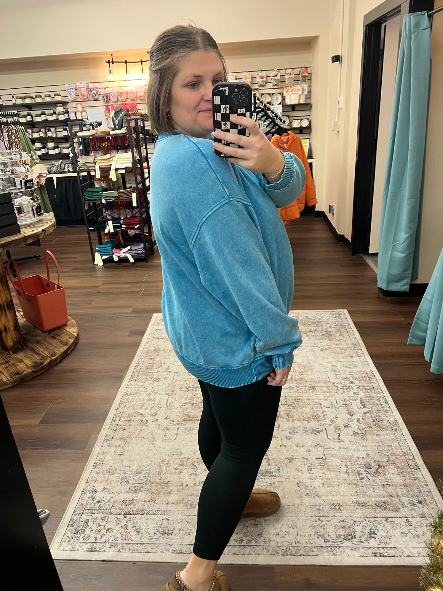 Acid Wash Fleece Pullover - 2 Colors