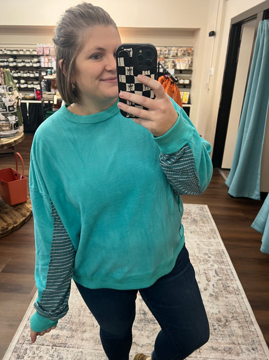 Aqua Polar Fleece Crew