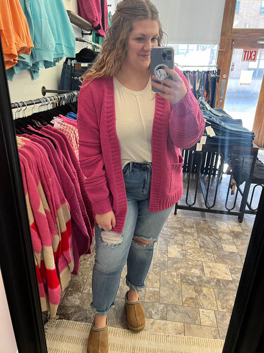 PINK Chunky Cardigan