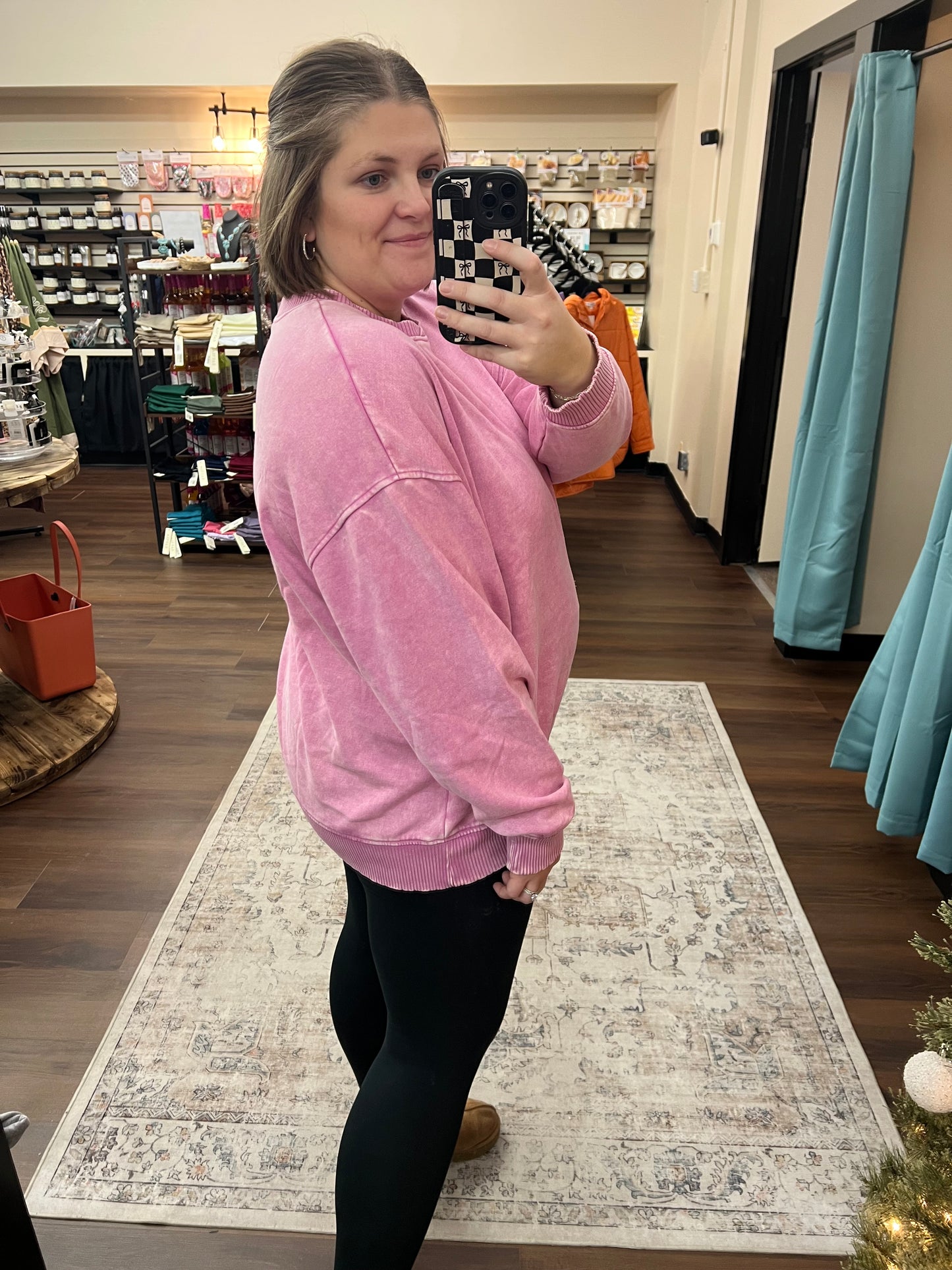 Acid Wash Fleece Pullover - 2 Colors