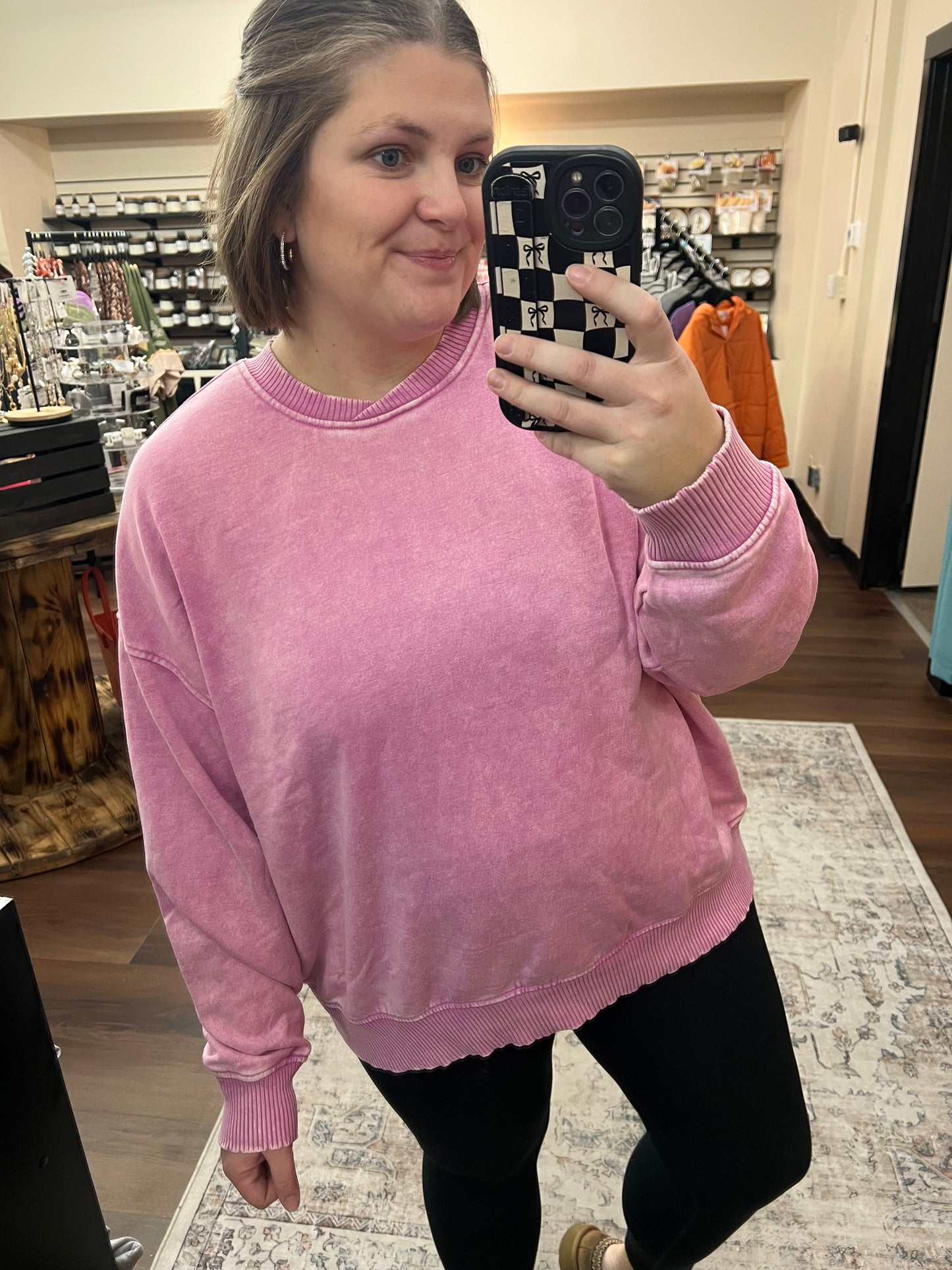 Acid Wash Fleece Pullover - 2 Colors