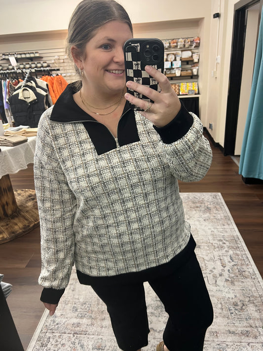Textured Boucle Pullover