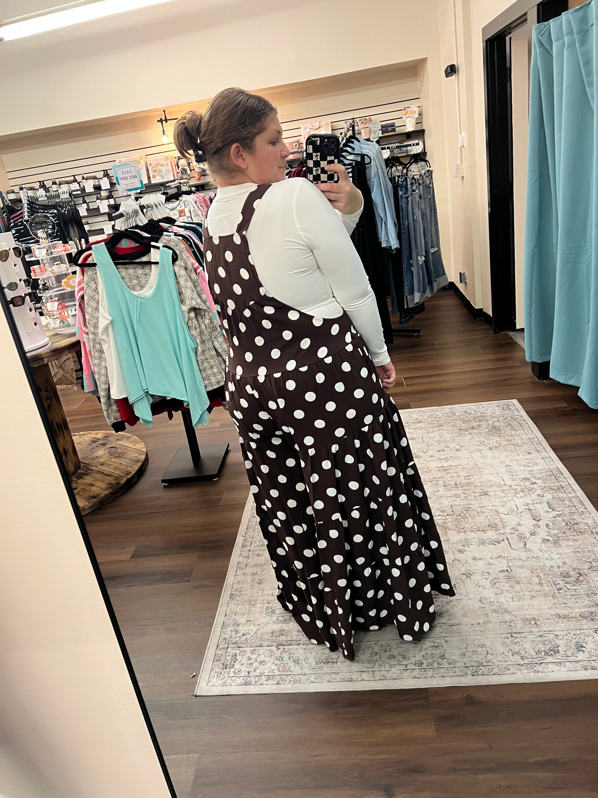 Mocha Polka Dot Jumpsuit