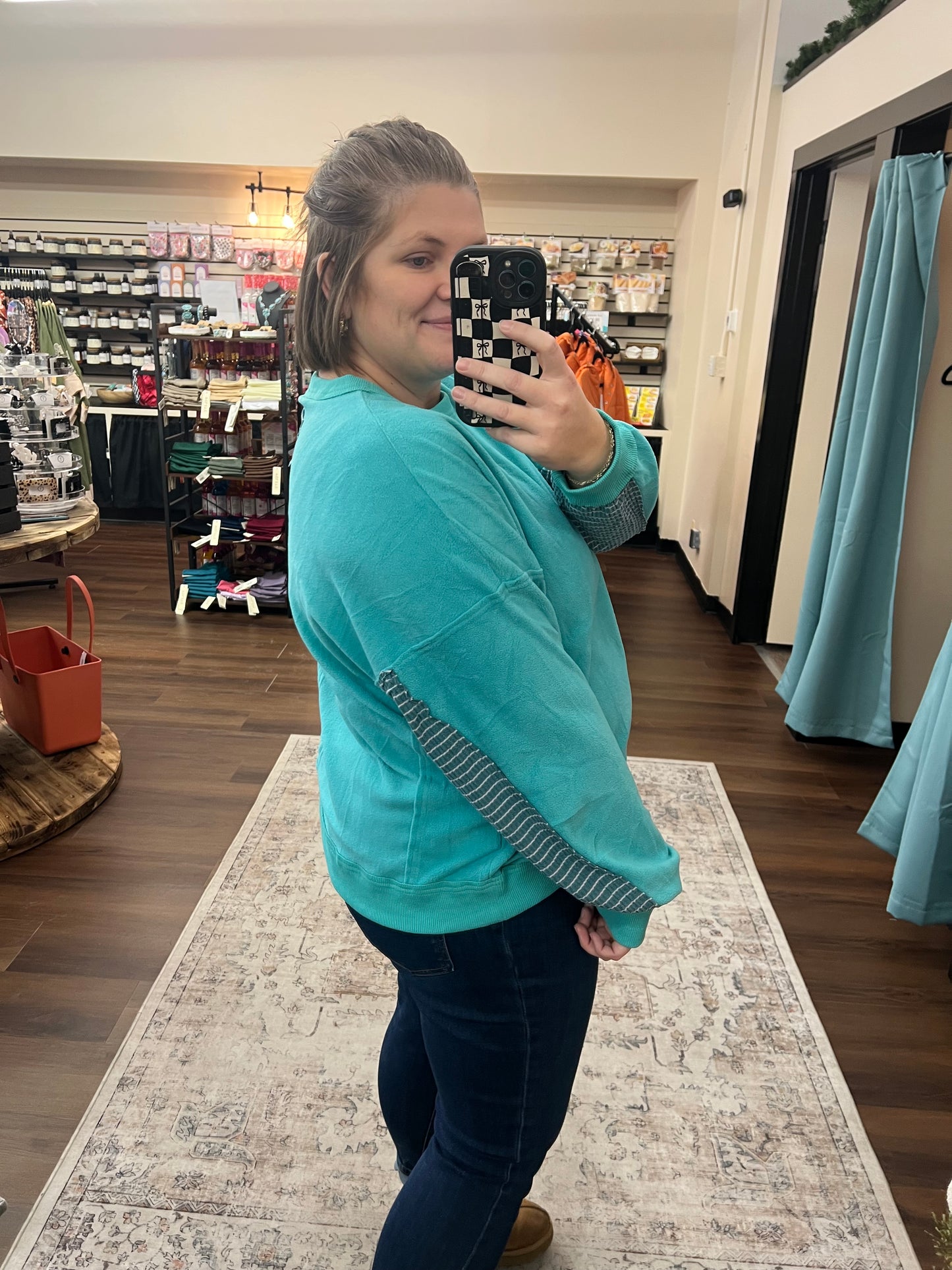 Aqua Polar Fleece Crew