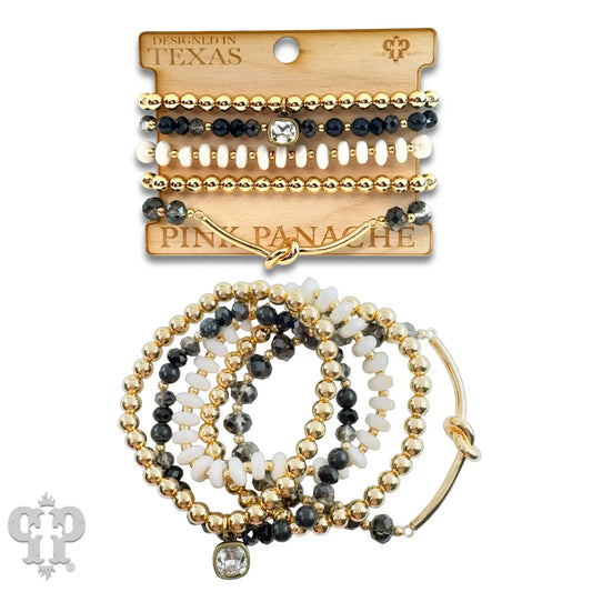 Black Infinity Bracelet Set