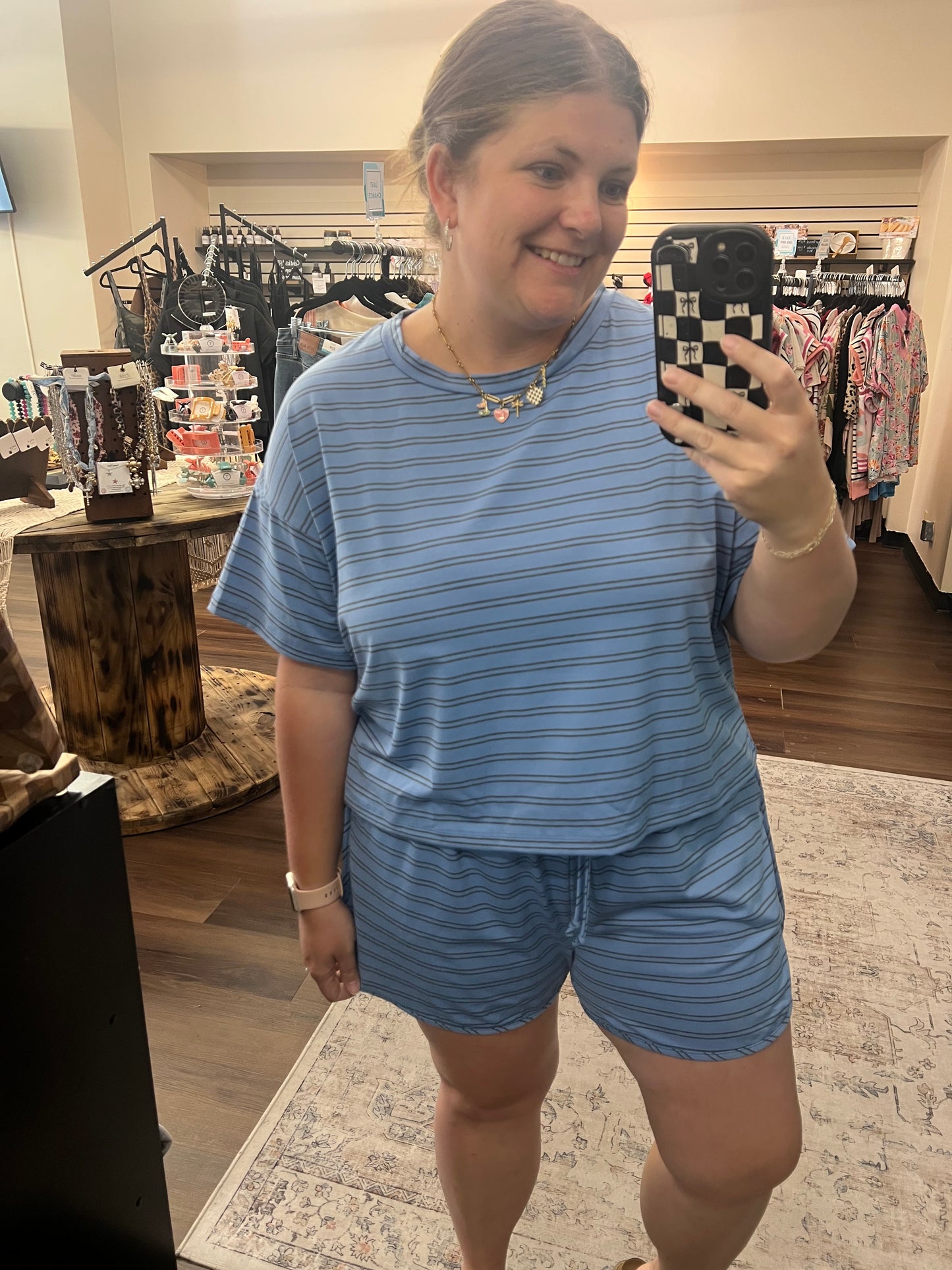 Blue Striped Set