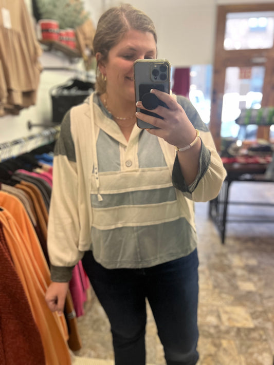 Dusty Mixed Pattern Hoodie
