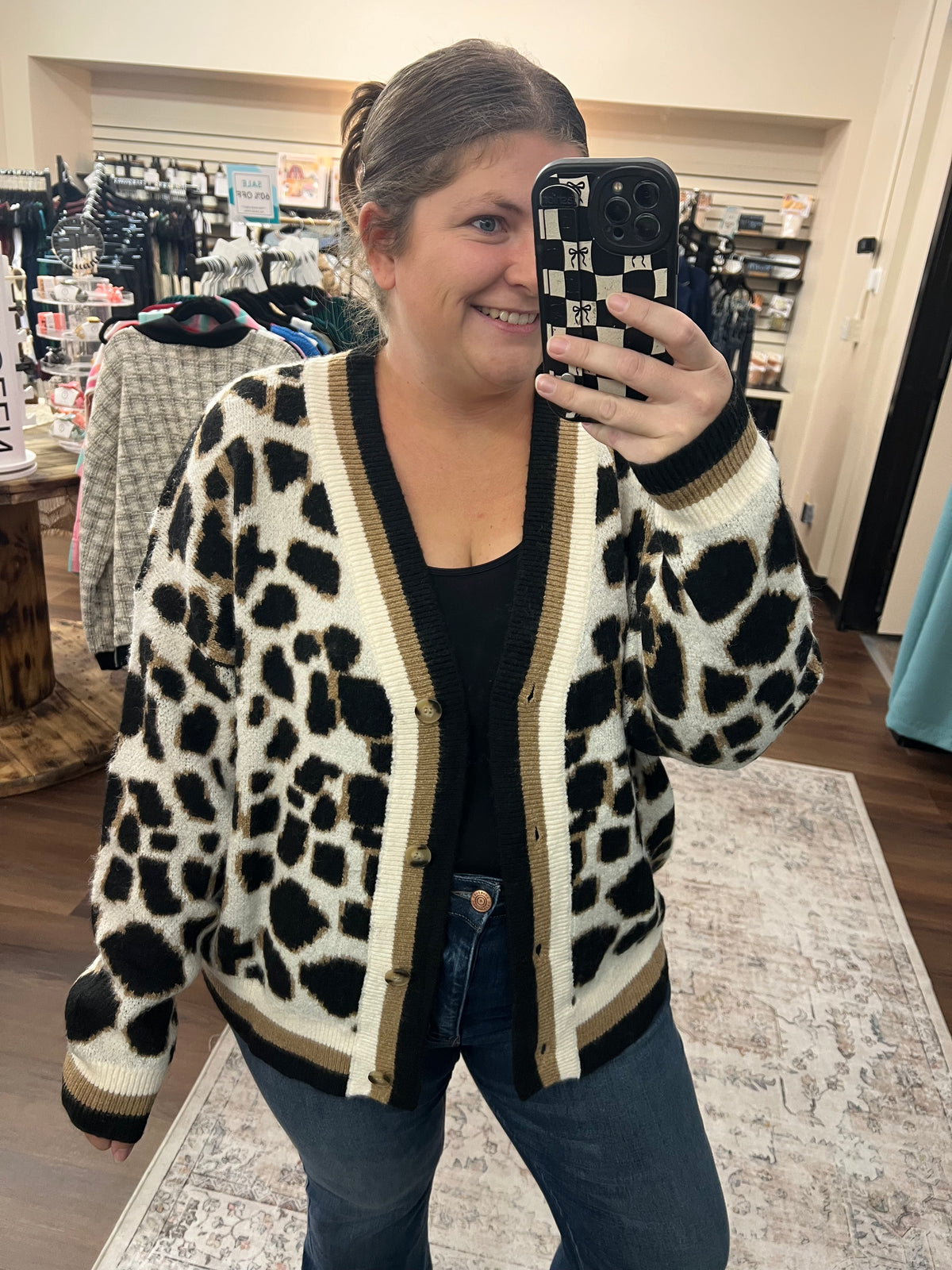 Leopard V-Neck Cardigan