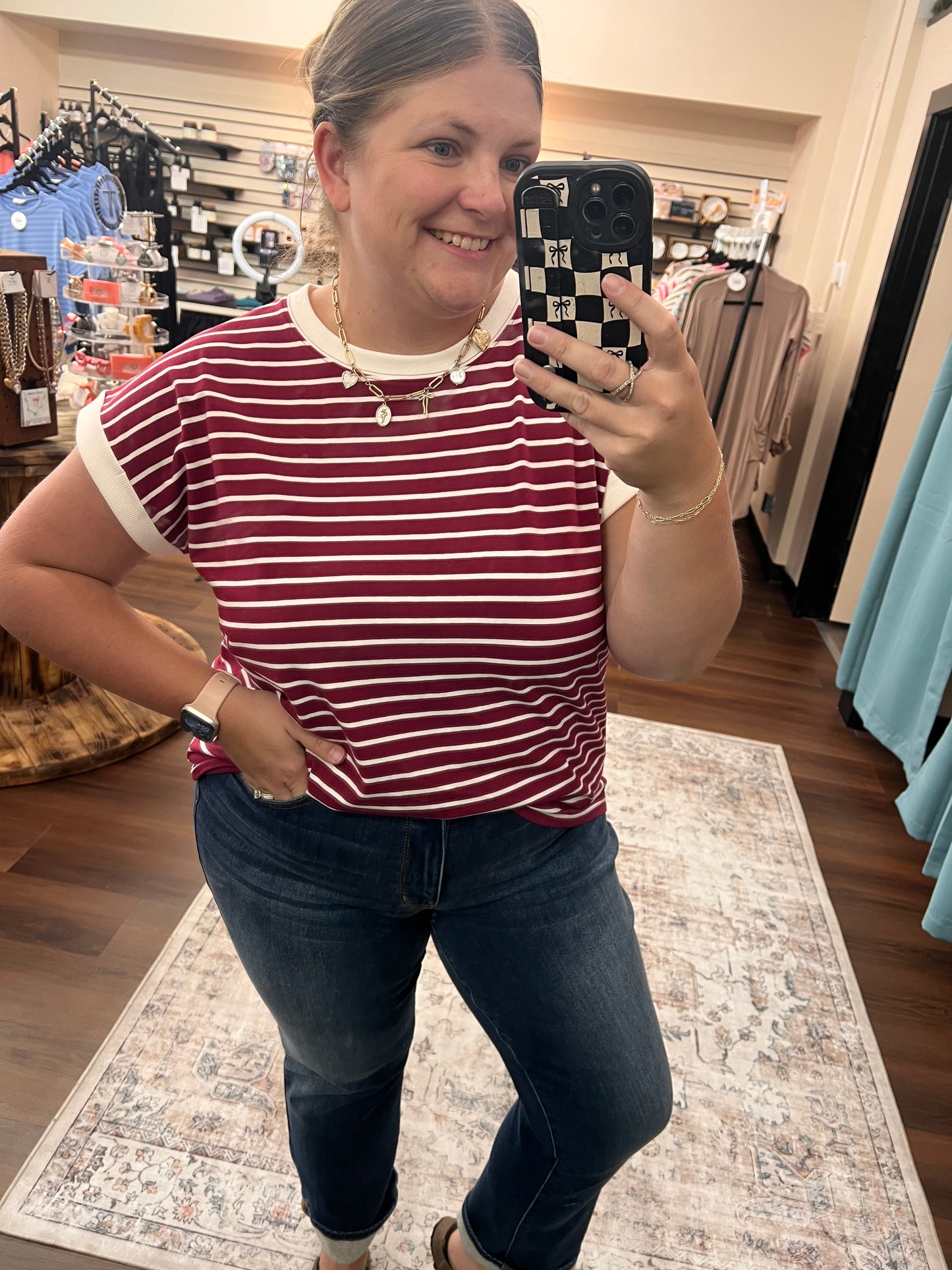 Cabernet Striped Tee