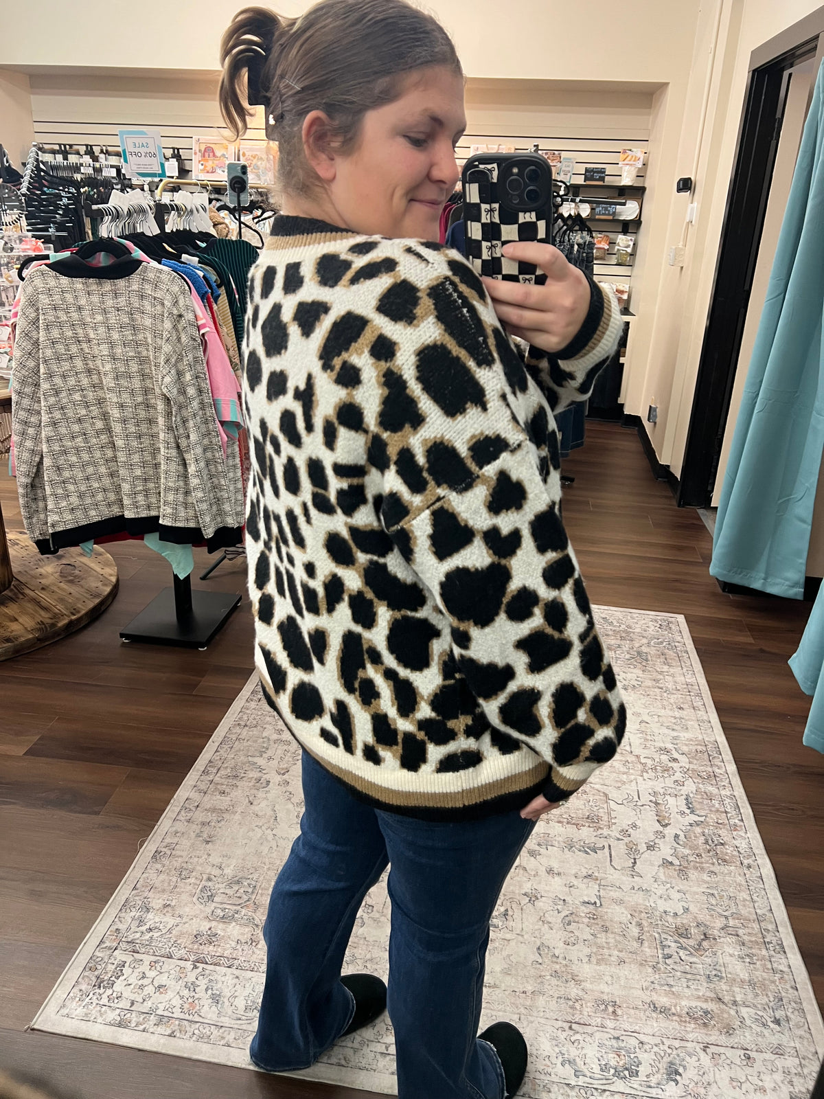 Leopard V-Neck Cardigan